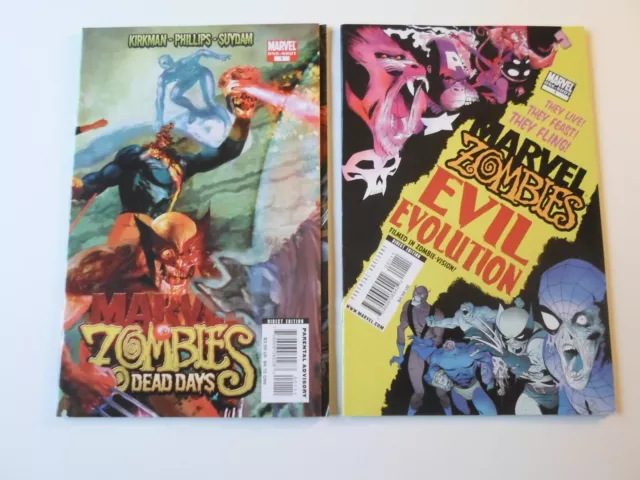 Marvel Zombies Dead Days 2007 & Evil Evolution 2009 2 Issue Lot Mid - High Grade