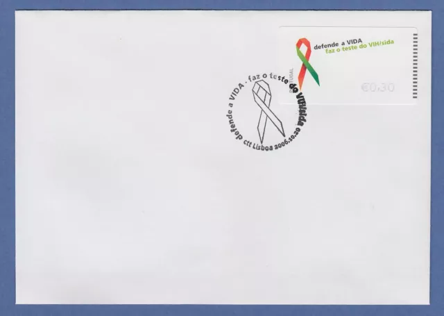 Portugal 2006 ATM AIDS-Bekämpfung NV Mi.-Nr. 56.3 Wert 0,30 auf blanco-FDC