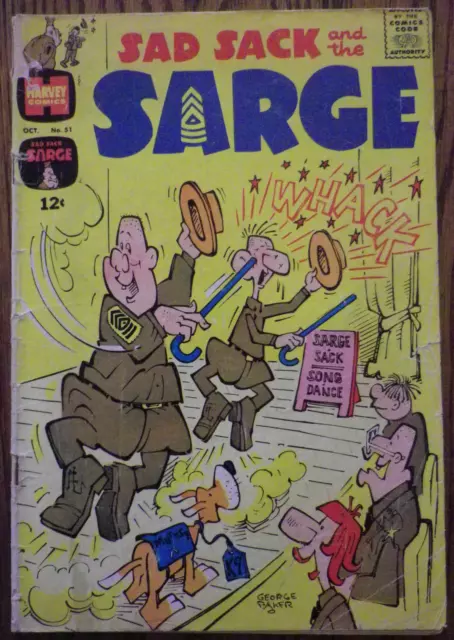 Sad Sack & Sarge #51 - Oct 1965 - Harvey Comics - VERY NICE - Look