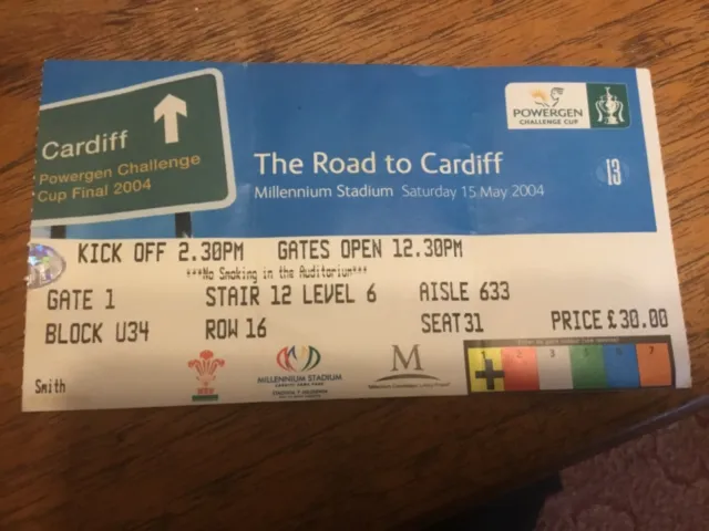 Used 2004 Rugby League Powergen Challenge Cup Final Ticket
