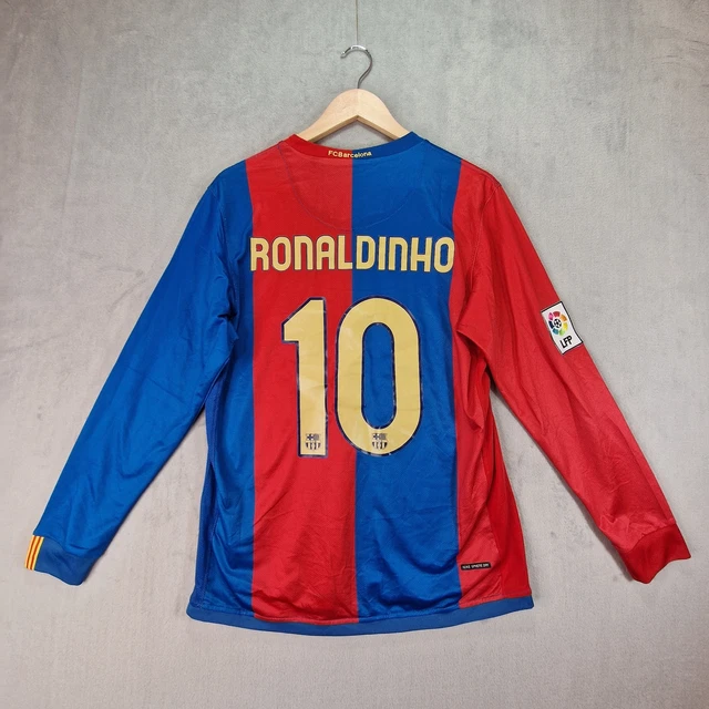 Fc Barcelona 2006/2007 Home Football Shirt Jersey Nike #10 Ronaldinho Size M