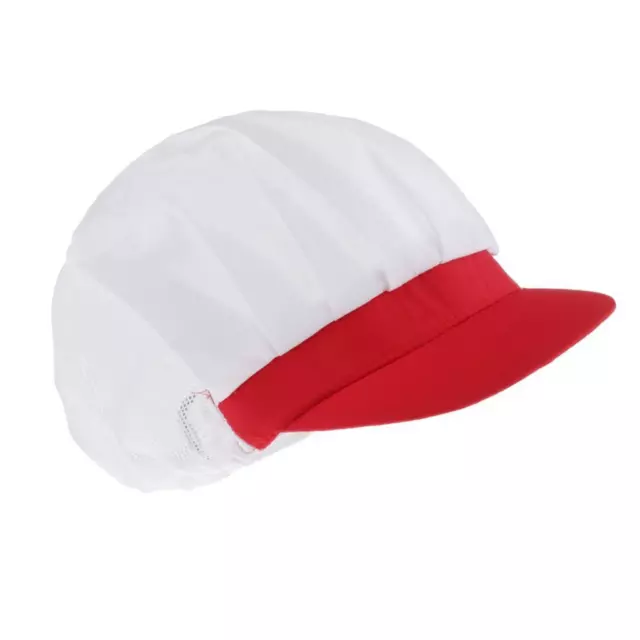 2-4pack Chef Hat Catering Hair Net Workshop Net Cap Red-B