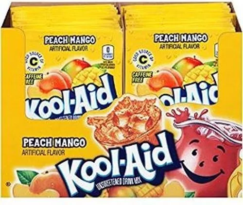 915809 1X Bulk Box 48 Sachets Kool-Aid Kool Aid Peach Mango Flavour Drink Mix