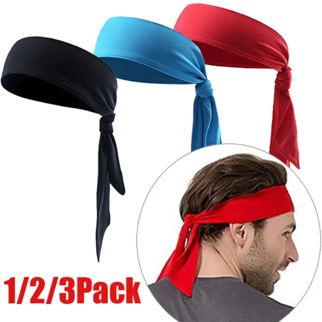 Sports Headbands Head Tie Stretch Yoga Gym Running Hair Wraps Athletic Sweatband