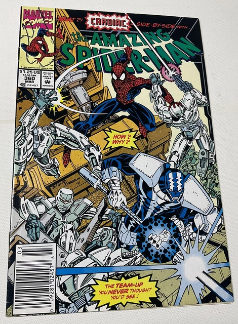 The AMAZING SPIDER-MAN 360 MAR 1992 MCU Marvel Comic Book CARNAGE CAMEO APP.