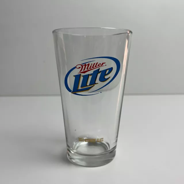 Miller Light Taste Activaor Glass Tall Clear 16 oz Beer Pint Glass Cup