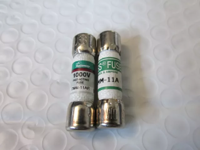 Fluke DMM-11A 803293 Bussmann Fuse 11 Amp 1000 Volt 2-PACK (Lot of 2) DMM-11AR