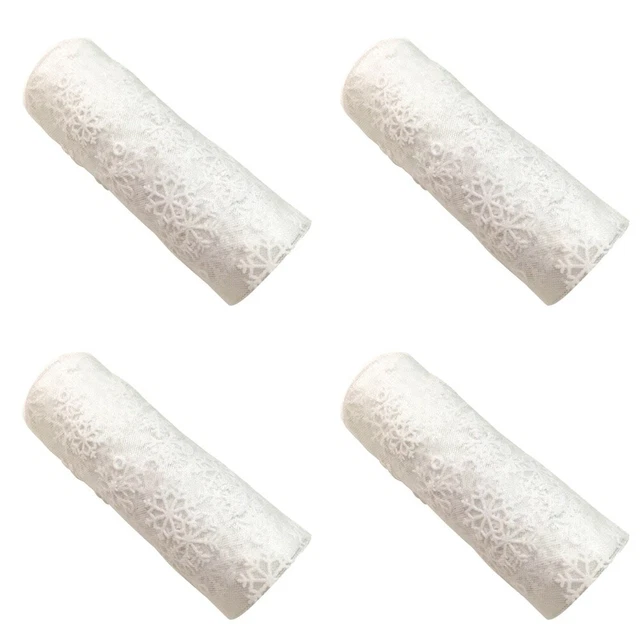 4x Weihnachten Tüll Rollen Weihnachten Band Schneeflocke Sheer Band Rolle
