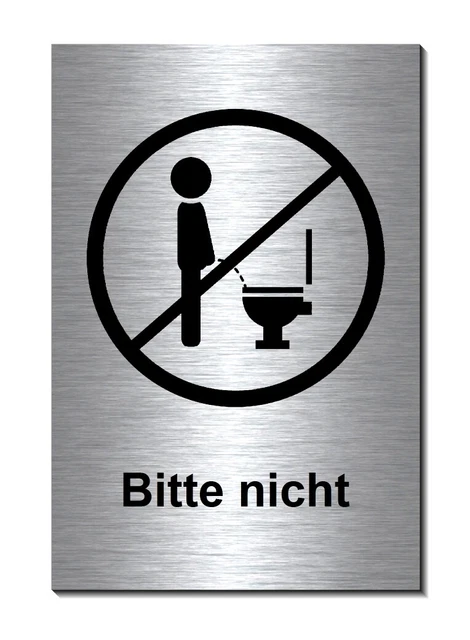 Schild Nicht Im Stehen Pinkeln