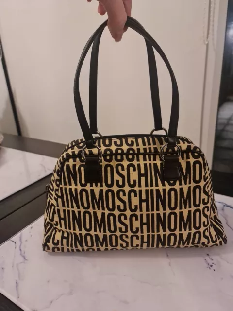 Moschino Logo small tote bag womens ladies vintage handbag