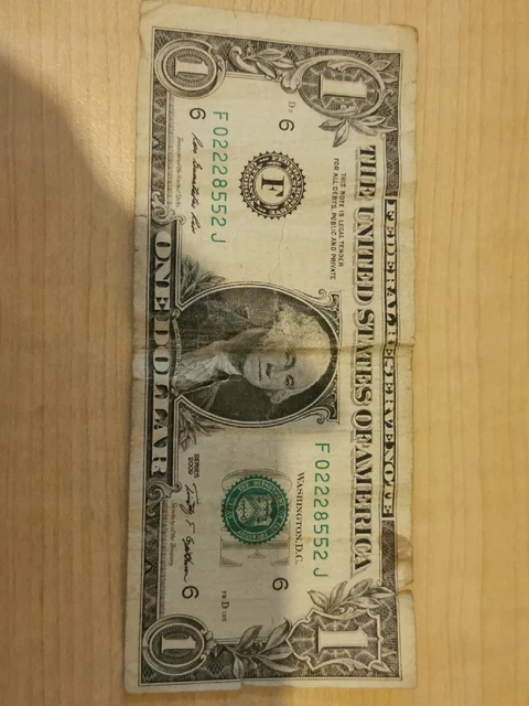 One Dollar Bill Error Series 2009 Miscut Misprint Off Center Note