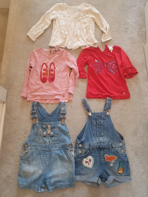 NEXT Girls bundle 3-4 jasper conran Tops dungarees denim sequins stunning summer