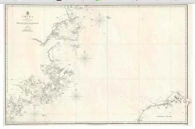VINTAGE ADMIRALTY  CHART. No.1761. NORTH PART of FORMOSA. 1912 Edition.