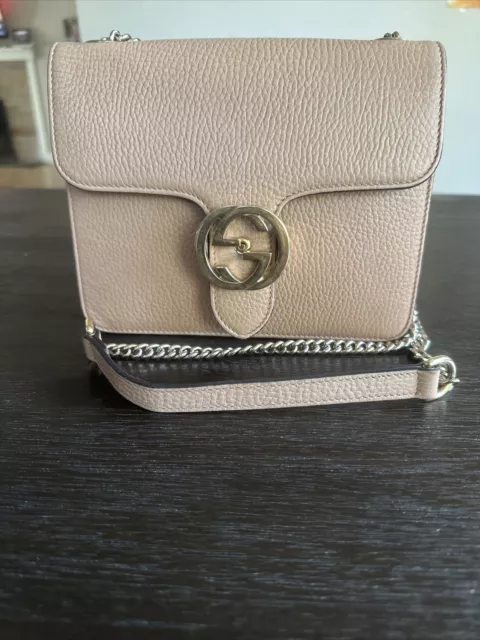 Gucci Dollar Calfskin Small Interlocking G Chain Bag