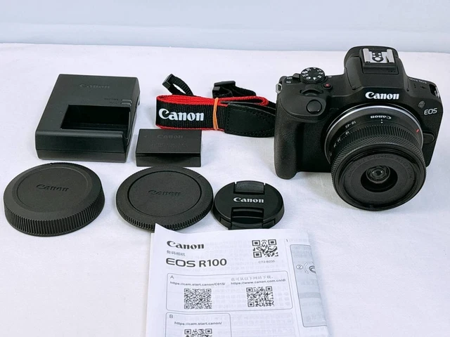 Single R100 On Hand CANON EOS R100 RF-S 18-45mm F4.5-6.3 IS STM KIT Mirrorless Single Lens ...