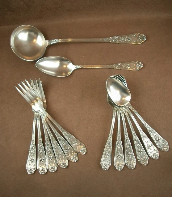 Bel Ensemble De Couverts En Metal Argenté Art Nouveau Orf Ravinet Denfert