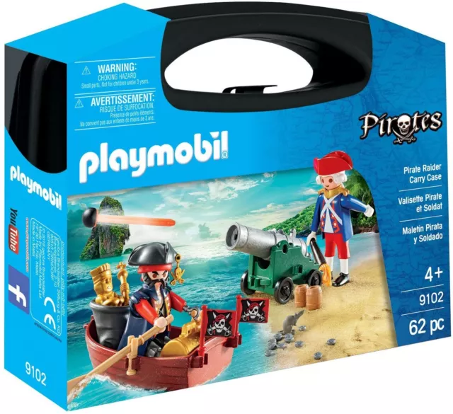 Playmobil 9102 - Piraten- und Soldatenkoffer, Soldaten, Boot und Zubehör