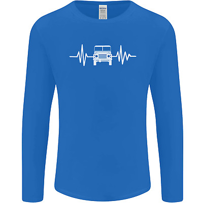 4X4 Heart Beat Pulse OFF ROAD viabilità Da Uomo Manica Lunga T-shirt 3