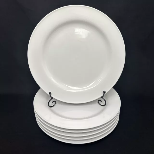 (6) Pottery Barn China Great White Pattern 11 3/4” Rim Dinner/Charger Plates