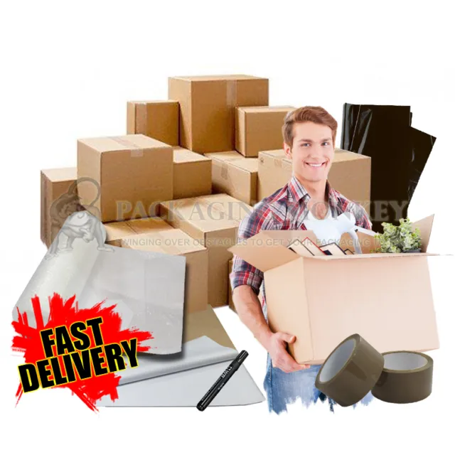 Giant Size Cardboard Boxes House Moving Removal Packing Kit - 68 Cubic Ft Offer