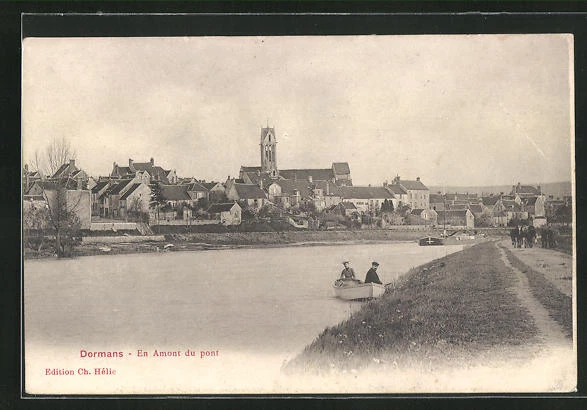 CPA Dormans, En Amont du pont