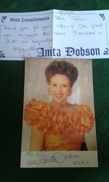 Anita Dobson,Eastenders Star & Tv Personality,Signed 6X4" Photo With Added Note