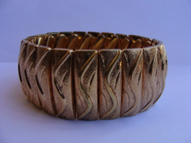 Bracelet Ancien XIXe Siècle En Plaqué Or - Initiales Gravées - Pomponne - Longueur 18 Cm - Occasion