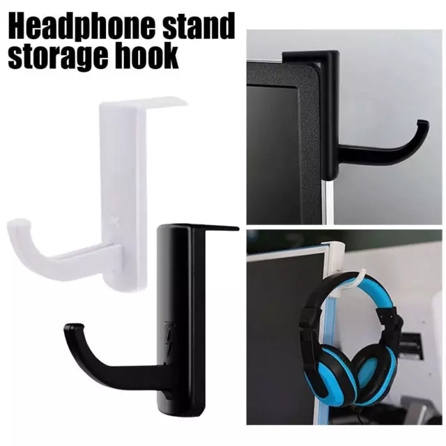 Headphone Stand Hook Headset Holder Hanger Stick-on Support Rack Organizer B6D1