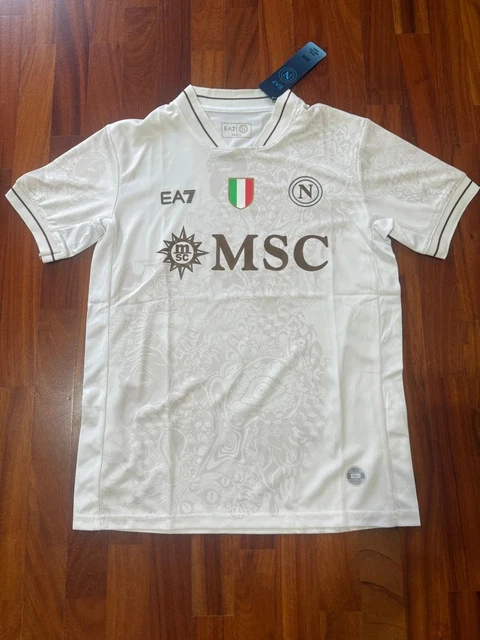 MAGLIA BIANCA NAPOLI 2025 Nuova PER PERSONALIZZAZIONE LEGGI