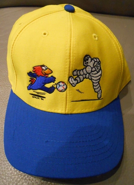 Casquette BIBENDUM MICHELIN RARE - Coupe Du Monde France 98 FOOTIX - Jaune - Vintage