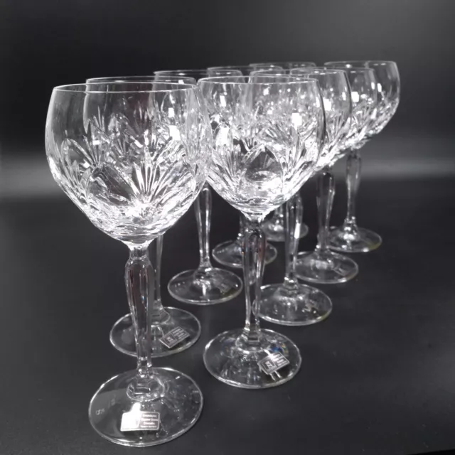 9 Spiegelau Begonia German Crystal 8 oz Wine Glass Set NEW with Tags 7.25" Tall 3