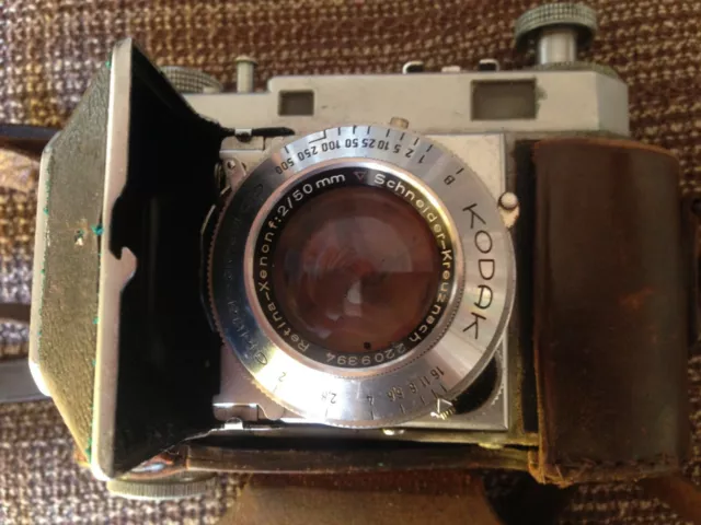 Kodak Vintage Retina II + Custodia a tracolla in cuoio originale