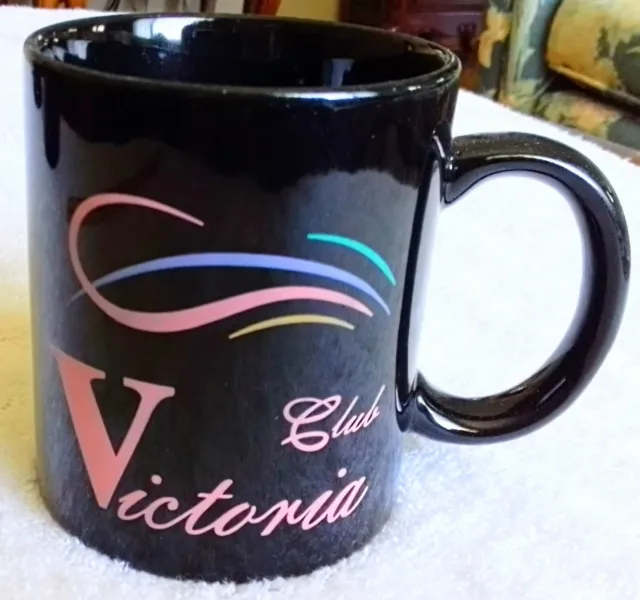 Vintage 1997 CLUB VICTORIA Coffee Cup From GVC Casino Elgin, IL Classic Logo