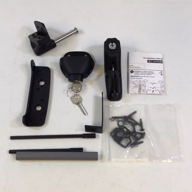 National Hardware Black Heavy Duty Deluxe Gate Latch For Metal & Wood Gates Used