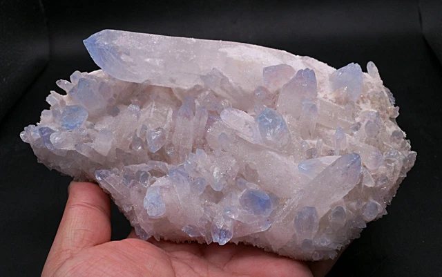 978g New Find Blue Phantom QUARTZ Crystal Cluster Specimen