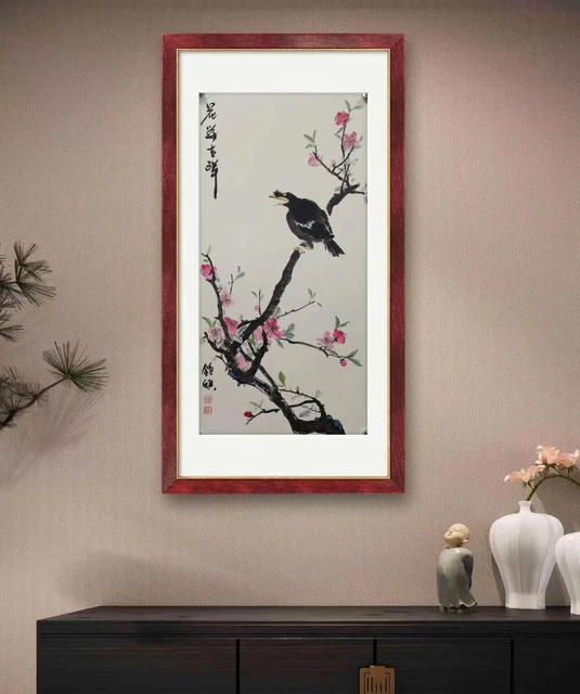handmade chinese painting on paper :花开吉祥