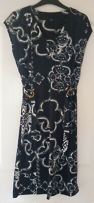 Next Navy And White Pattern Dress Size 8 Wedding Event Outfit Ladies Women's
