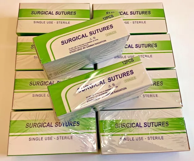 10 Pk.Nylon 3-0, 22mm schneidend,12 Folien, chirurg.Nahtmaterial, Sutures*03-24