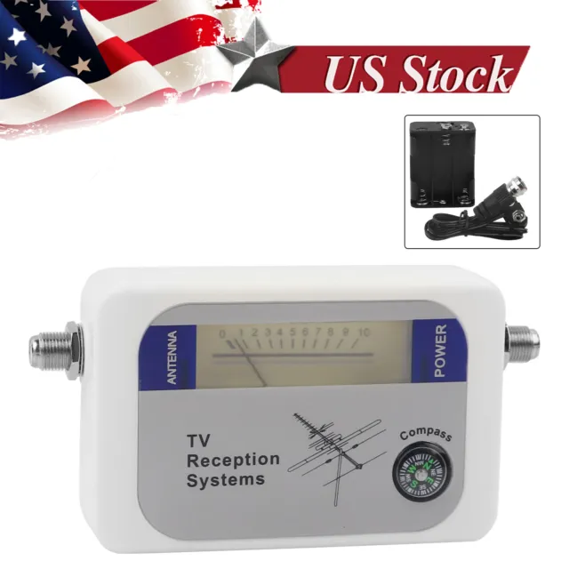 Digital Satellite DVB-T Finder TV Antenna Signal Strength Meter Compass DT