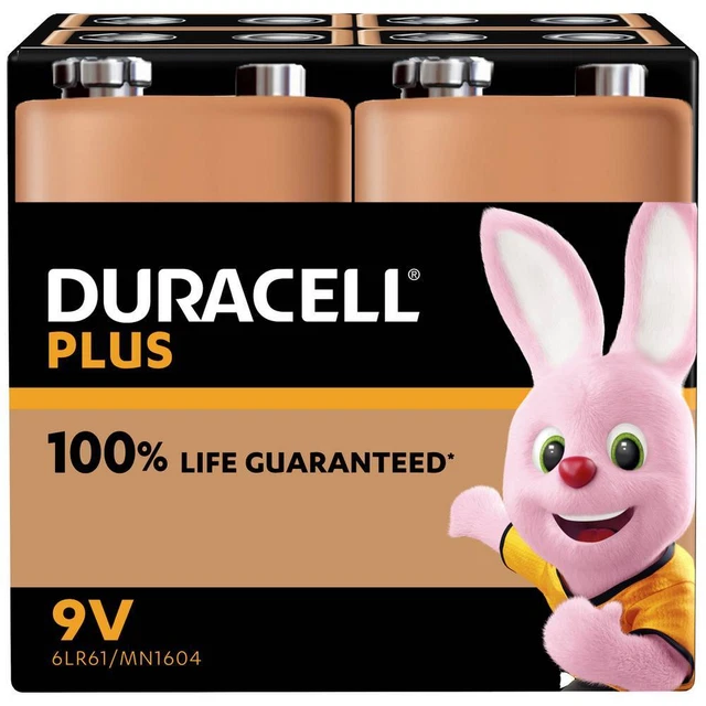 Duracell MN1604 Plus Pile 6LR61 (9V) alcaline(s) 9 V 4 pc(s)