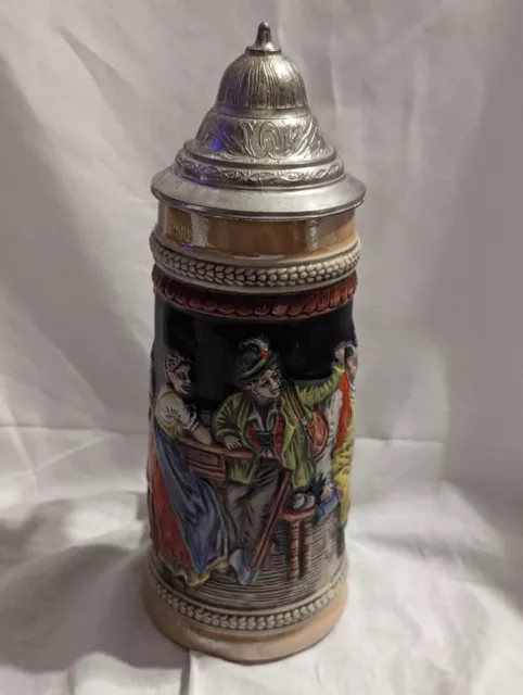 Original Gerz/Gerzit German Beer Stein w/ Lid, Handmade, Vintage - PRE-OWNED 3