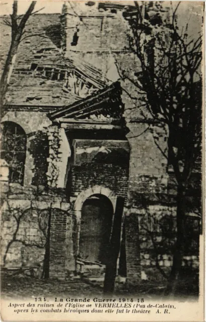 MILITARY CPA Aspect of the Ruins of the Church of Vermelles (315476)