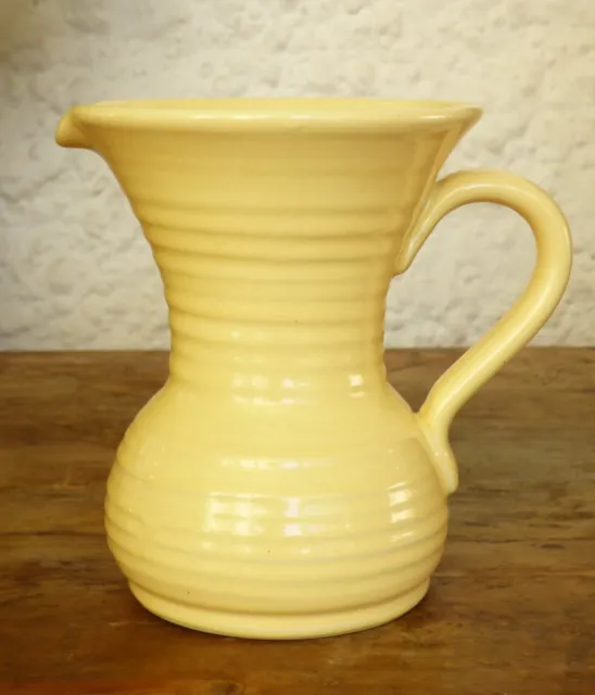Vintage Zitrone Steinzeug Krug Krug Vase Lovatts 20. Jahrhundert Art Deco Retro Exc 2