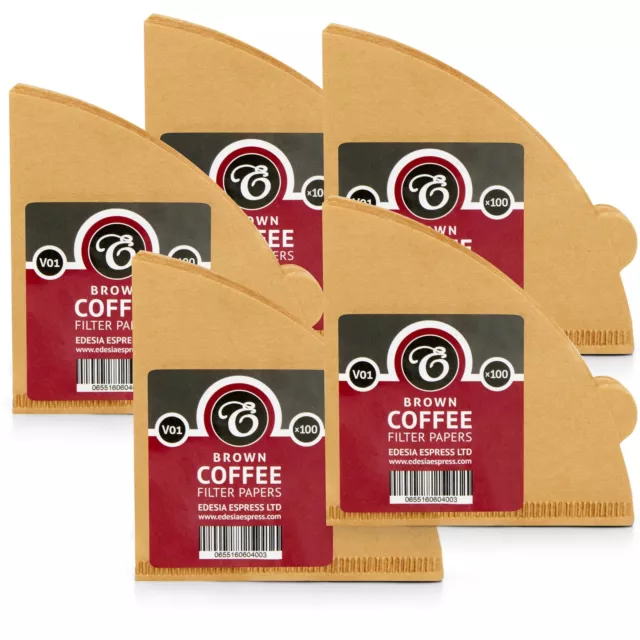 500 size V01 brown coffee filter papers, V shaped, compatible with Hario