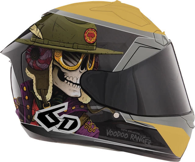 6D HELMETS ATS-1R Voodoo Ranger Helmet Small Black/Gold