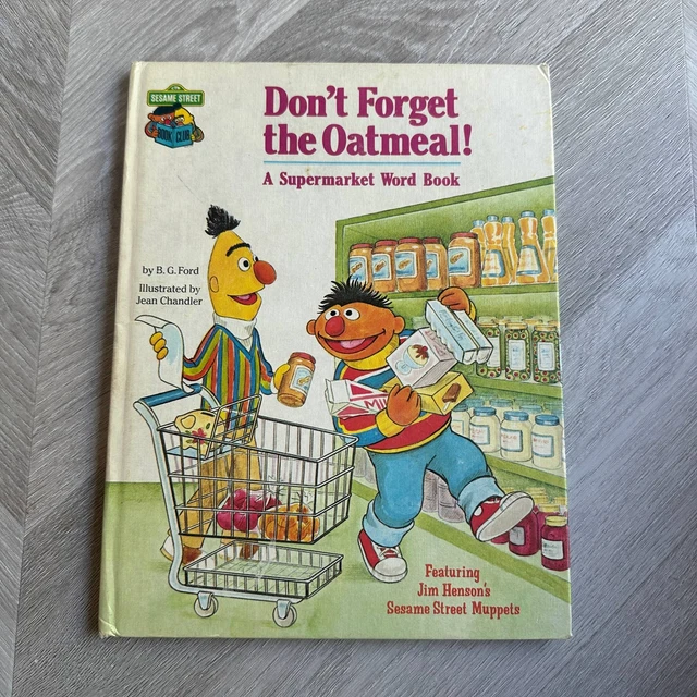 Sesame Street 1980 Don't Forget the Oatmeal Hardcover Book Club