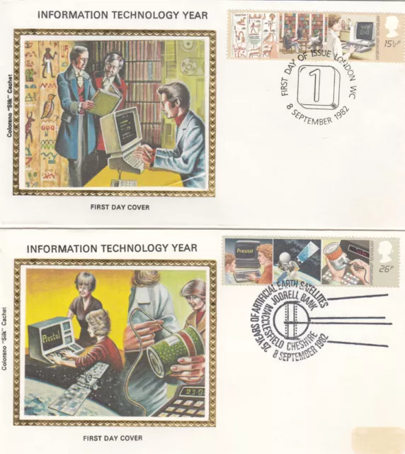 (134306) CLEARANCE IT Infomation Tech Colorano FDC x2 Jodrell Bank / London 1981