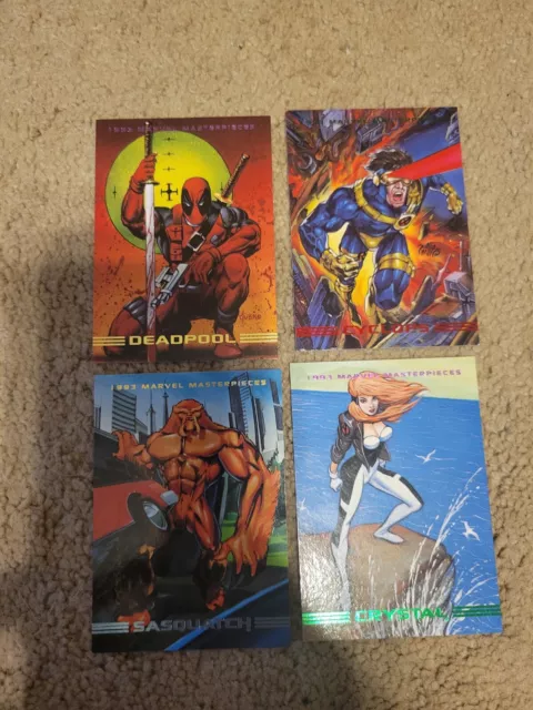 1993 Marvel Masterpieces Set Of 4