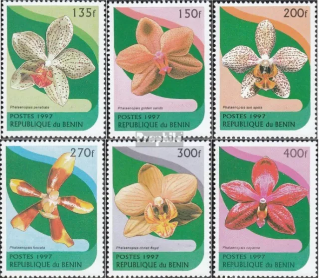 Benin 943-948 mint never hinged mnh 1997 Orchids