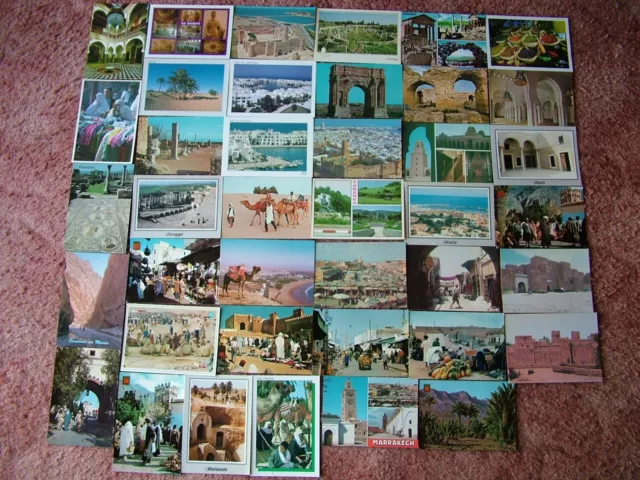 40 Unused Postcards of MOROCCO & TUNISIA.  Modern size.